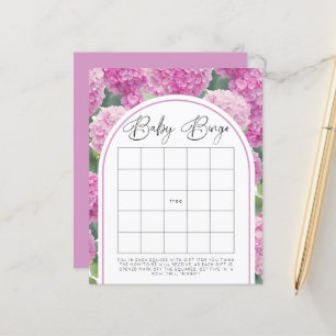 Papier Baby Bingo Pink Hydrangea Baby shower Jeu