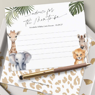 Papier Baby boy Safari Shower Conseils à la maman-to-be