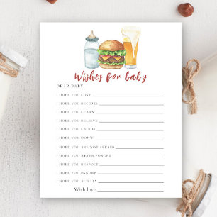 Papier Baby brasse de la bière - les souhaits pour bébé