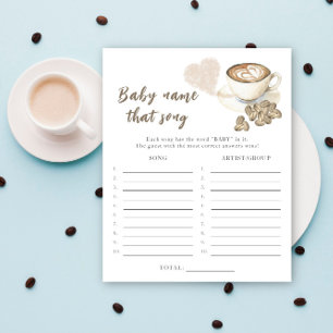 Papier Baby brasse du café - Nom ce jeu de chanson