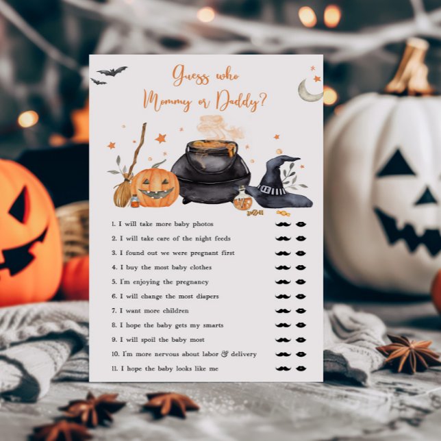 Papier Baby est en train de brasser Devinez qui maman ou  (Baby is Brewing Baby Shower Guess who Mommy or Daddy Game)