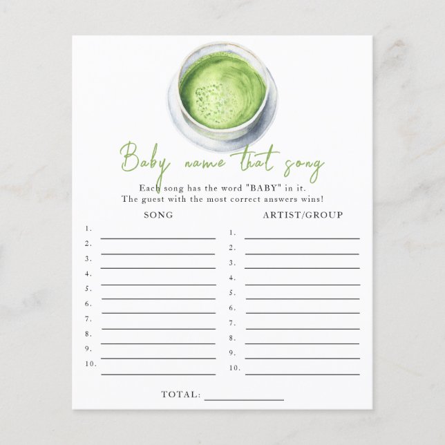 Papier Baby est en train de brasser matcha - Nom ce jeu d (Devant)