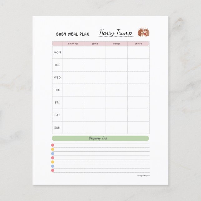 Papier Baby First 100 aliments - Plan d'alimentation pour (Devant)