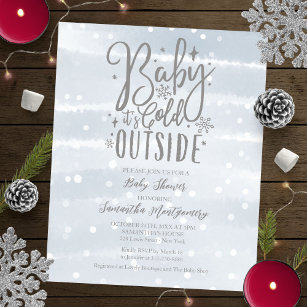 Papier Baby It's Cold Outside Baby shower Invitation