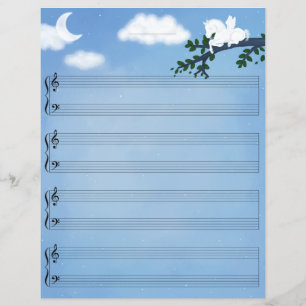 Papier Baby Pegasus Piano Music Stationnaire Grand Person