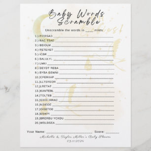 Papier Baby Scramble Words, Oh Baby ! Stores jumelles neu