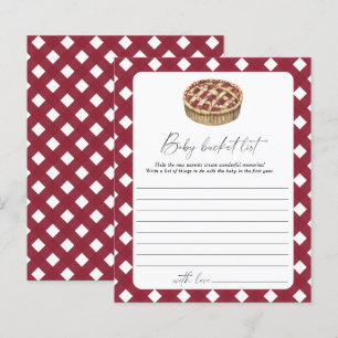 Papier Baby shower à tarte - Baby bucket liste jeu