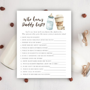 Papier Baby shower à venir - Jeu Qui connaît le mieux pap