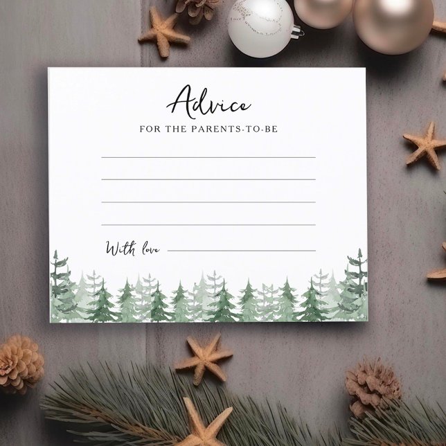Papier Baby shower Aquarelle Pine-arbre Conseils pour le  (Créateur téléchargé)