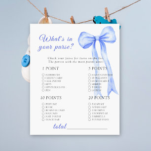 Papier Baby shower arc bleu - Qu'y a-t-il dans votre sac 