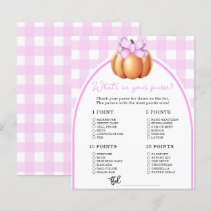 Papier baby shower arc citrouille Whats dans votre sac à