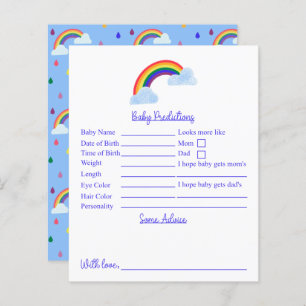 Papier Baby shower Arc-En-Ciel Bleu Prévisions Et Conseil