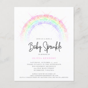 Papier Baby shower arc-en-ciel étourdissant pour bébé bud