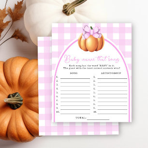Papier baby shower arc rose citrouille Nom du jeu de chan