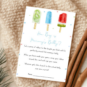 Papier Baby Shower Bâton de Glace Bleu Quelle est la Tail