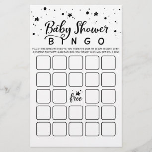 Papier Baby shower Bingo Baby shower partie