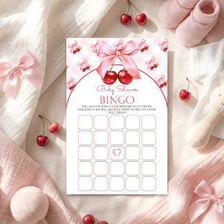 Papier Baby shower Bingo game Card