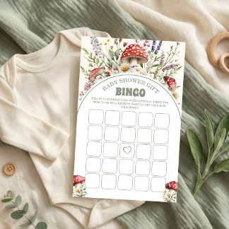 Papier Baby shower Bingo game Card