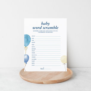Papier Baby shower Blue Jean Jeu de rugissement de mot