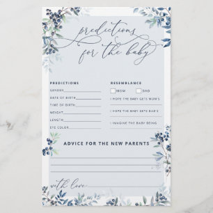 Papier Baby shower Blueberry Prédictions et conseils