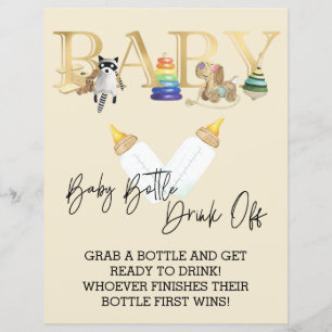 Papier Baby shower Bouteille Boire de Chug Jeu