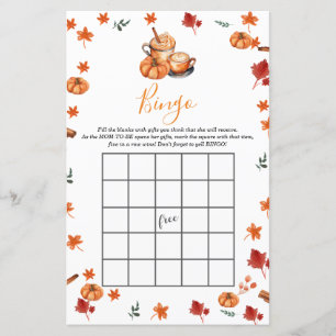 Papier Baby shower Brasserie Citrouille Spice Coffee Bing