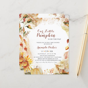 Papier Baby Shower Budget Automne Tournesol