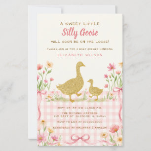Papier Baby Shower Budget Rose Bow Floral Silly Goose Béb