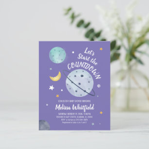 Papier Baby shower budgétaire Espace extra-galaxie Invita