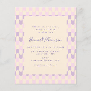 Papier Baby shower budgétaire rose mou Invitation