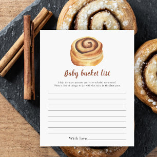 Papier Baby shower Bun - Liste des seaux pour bébés