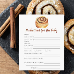 Papier Baby shower Bun - prédictions et conseils bébé