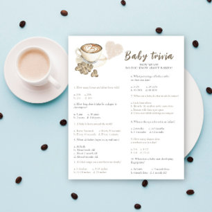 Papier Baby shower café - Baby Trivia Jeu