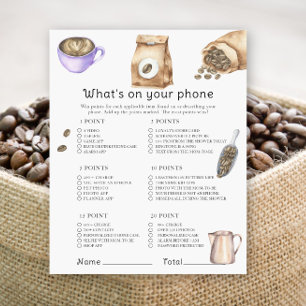 Papier Baby shower café - Ce qui se passe sur votre jeu d