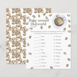 Papier Baby shower café - Jeu bébé autour du monde