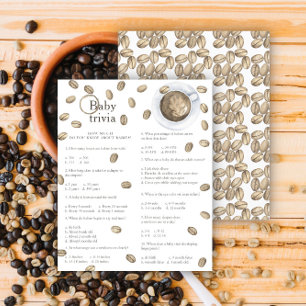 Papier Baby shower café - Jeu de trivia pour bébé