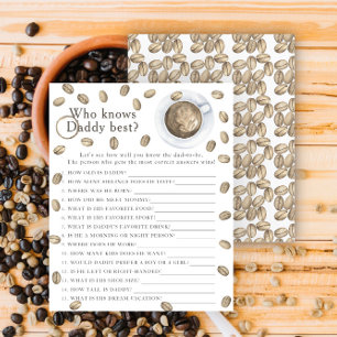 Papier Baby shower café - Jeu Qui connaît le meilleur pap