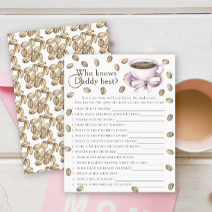 Papier Baby shower café - Jeu Qui connaît le meilleur pap