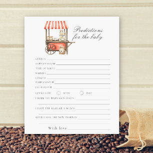 Papier Baby shower café - prédictions et conseils bébé