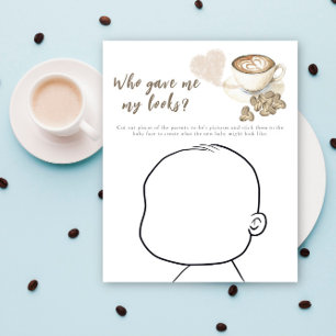 Papier Baby shower café - Qui m'a donné mes regards ?