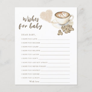 Papier Baby shower café - voeux pour bébé
