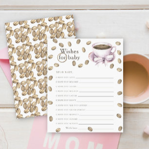 Papier Baby shower café - voeux pour bébé