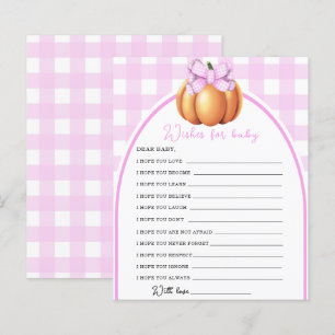 Papier Baby shower Citrouille fille - voeux pour bébé