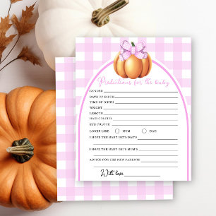 Papier baby shower citrouille - prédictions et conseils b