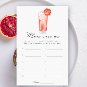 Papier Baby shower cocktail - Où étions-nous jeu