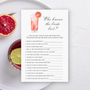 Papier Baby shower cocktail pour la mariée - La mariée la