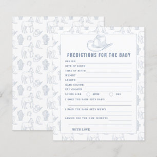 Papier Baby shower cow-boy - prédictions et conseils pour