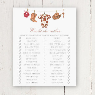 Papier Baby-shower cow-boy Thèmerait-elle