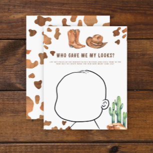 Papier Baby Shower Cowboy - Bébé à venir