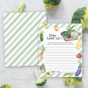 Papier Baby shower cultivé localement - Liste des seaux p